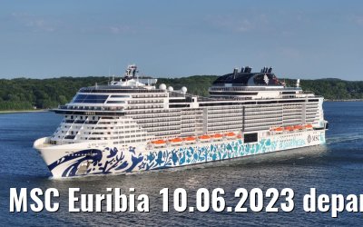 MSC Euribia 10.06.2023 departure port of Kiel