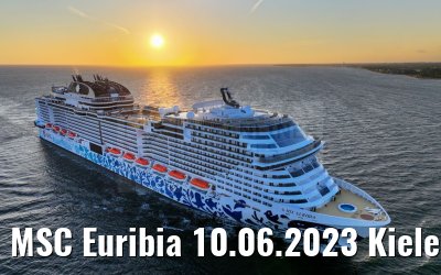MSC Euribia 10.06.2023 Kieler Förde morning view