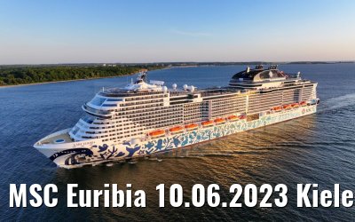 MSC Euribia 10.06.2023 Kieler Förde morning view