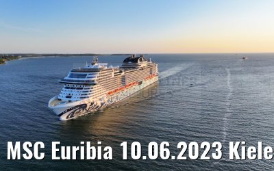 MSC Euribia 10.06.2023 Kieler Förde morning view