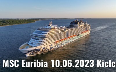 MSC Euribia 10.06.2023 Kieler Förde morning view