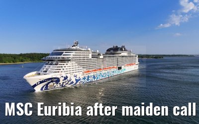 MSC Euribia after maiden call port of Kiel 10.06.2023
