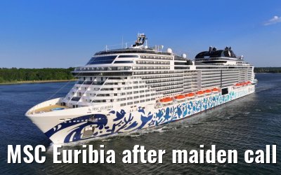 MSC Euribia after maiden call port of Kiel 10.06.2023