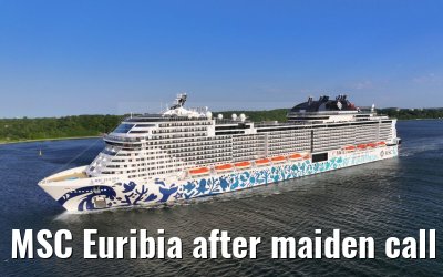 MSC Euribia after maiden call port of Kiel 10.06.2023