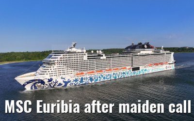 MSC Euribia after maiden call port of Kiel 10.06.2023