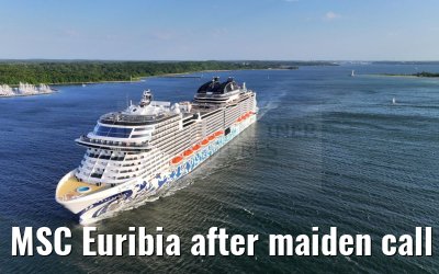 MSC Euribia after maiden call port of Kiel 10.06.2023
