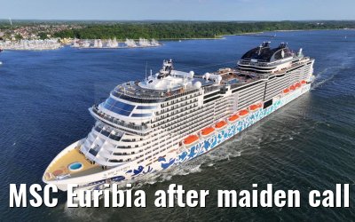 MSC Euribia after maiden call port of Kiel 10.06.2023
