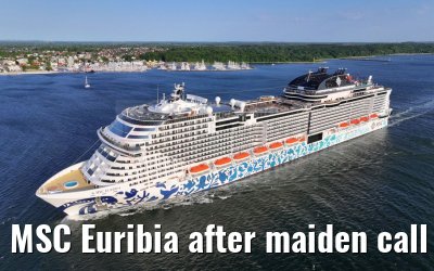 MSC Euribia after maiden call port of Kiel 10.06.2023