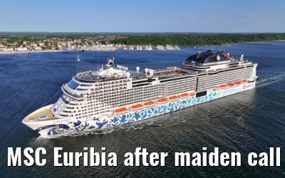 MSC Euribia after maiden call port of Kiel 10.06.2023