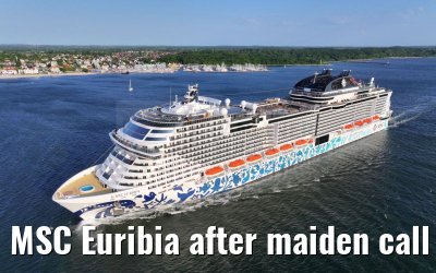 MSC Euribia after maiden call port of Kiel 10.06.2023