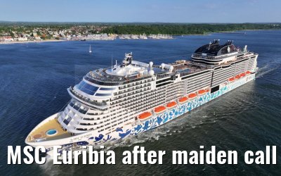 MSC Euribia after maiden call port of Kiel 10.06.2023
