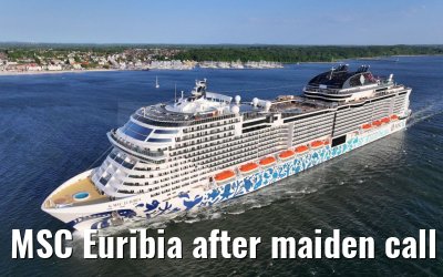 MSC Euribia after maiden call port of Kiel 10.06.2023