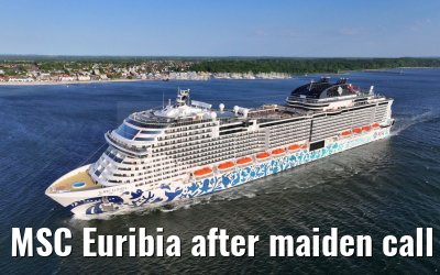 MSC Euribia after maiden call port of Kiel 10.06.2023