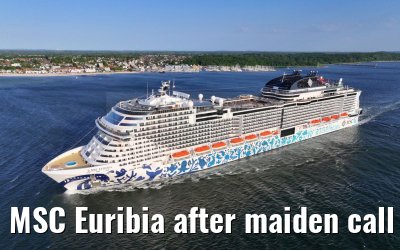 MSC Euribia after maiden call port of Kiel 10.06.2023