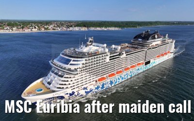 MSC Euribia after maiden call port of Kiel 10.06.2023