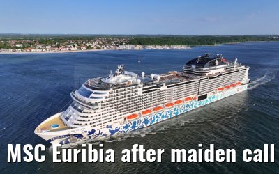 MSC Euribia after maiden call port of Kiel 10.06.2023