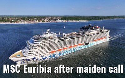 MSC Euribia after maiden call port of Kiel 10.06.2023