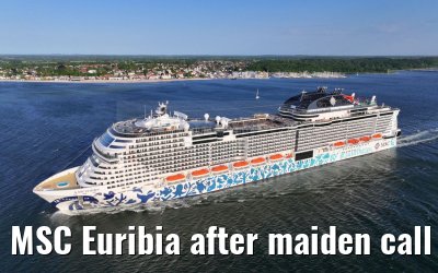 MSC Euribia after maiden call port of Kiel 10.06.2023