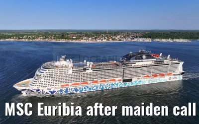 MSC Euribia after maiden call port of Kiel 10.06.2023