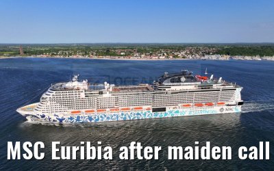 MSC Euribia after maiden call port of Kiel 10.06.2023