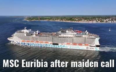 MSC Euribia after maiden call port of Kiel 10.06.2023