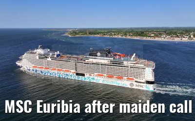 MSC Euribia after maiden call port of Kiel 10.06.2023