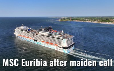 MSC Euribia after maiden call port of Kiel 10.06.2023