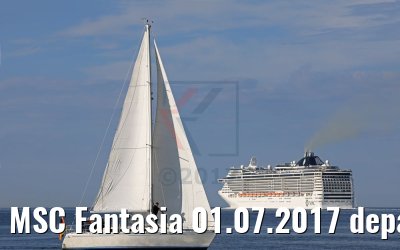 MSC Fantasia 01.07.2017 departing port of Kiel
