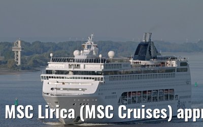 MSC Lirica (MSC Cruises) approaching Hamburg - October 01, 2012 