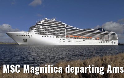 MSC Magnifica departing Amsterdam, 04. March 2010