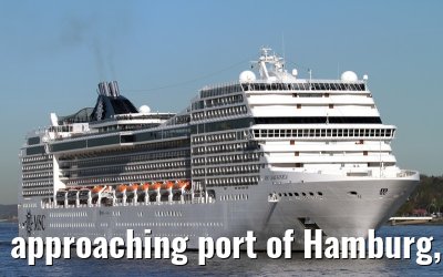 approaching port of Hamburg, 16. April 2014