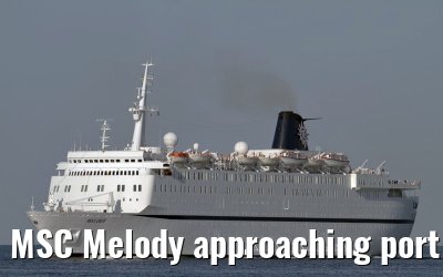 MSC Melody approaching port of Lisboa, 05. June 2010