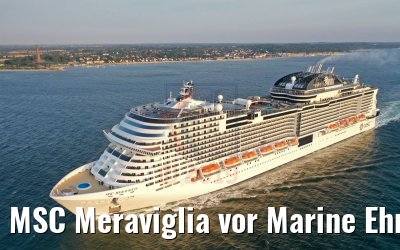 MSC Meraviglia vor Marine Ehrenmal Laboe 27.07.2019