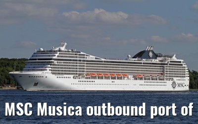 MSC Musica outbound port of Kiel 09. June 2013