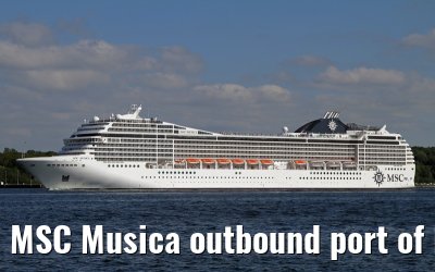 MSC Musica outbound port of Kiel 09. June 2013