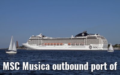 MSC Musica outbound port of Kiel 09. June 2013