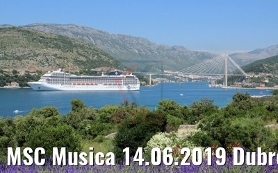 MSC Musica 14.06.2019 Dubrovnik Photo: K.Kaulfuss