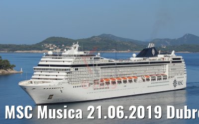 MSC Musica 21.06.2019 Dubrovnik Photo: K. Kaulfuss