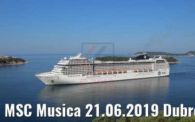 MSC Musica 21.06.2019 Dubrovnik Photo: K. Kaulfuss