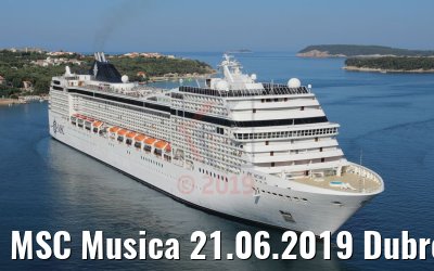 MSC Musica 21.06.2019 Dubrovnik Photo: K. Kaulfuss