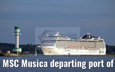 MSC Musica departing port of Kiel 23.07.2016