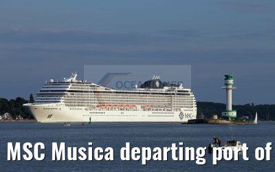 MSC Musica departing port of Kiel 23.07.2016