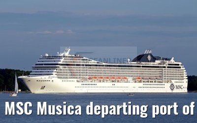 MSC Musica departing port of Kiel 23.07.2016