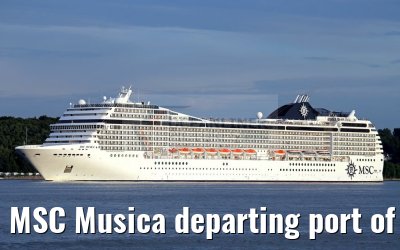 MSC Musica departing port of Kiel 23.07.2016