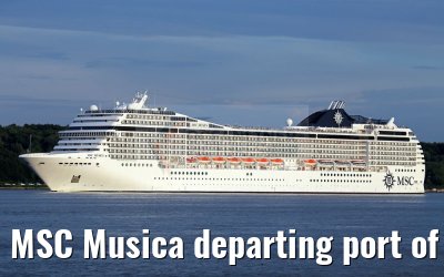 MSC Musica departing port of Kiel 23.07.2016