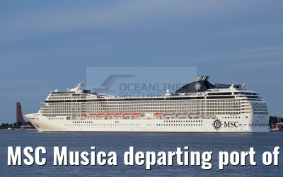 MSC Musica departing port of Kiel 23.07.2016