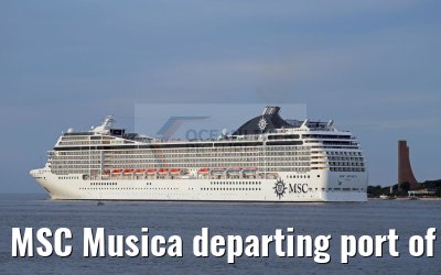 MSC Musica departing port of Kiel 23.07.2016