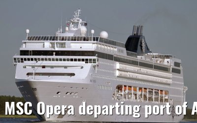 MSC Opera departing port of Amsterdam, 02. June 2010