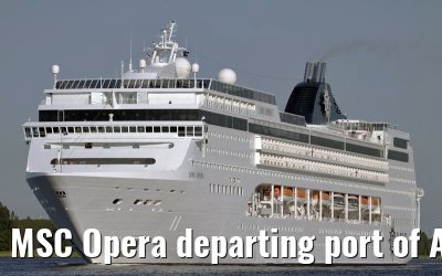 MSC Opera departing port of Amsterdam, 02. June 2010