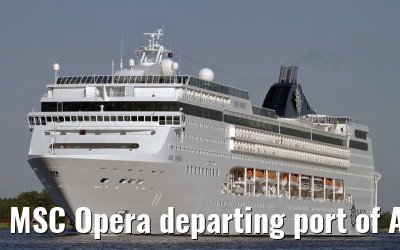 MSC Opera departing port of Amsterdam, 02. June 2010